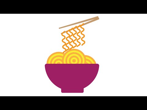 [일러스트레이터] -34- 라면 일러스트레이션