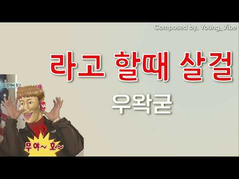 우왁굳 - 라고 할 때 살걸 (composed by. Young_Vibe)