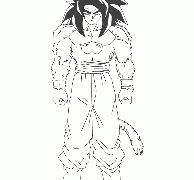 Hướng Dẫn Cách Vẽ Goku Super Saiyan 4 Đúng Kiểu Truyền Thống