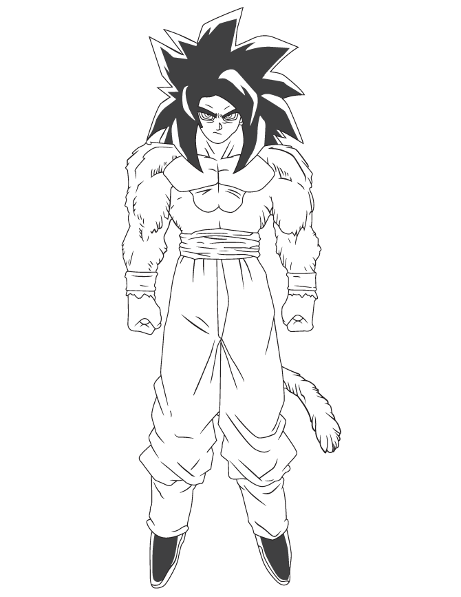 Hướng Dẫn Cách Vẽ Goku Super Saiyan 4 Đúng Kiểu Truyền Thống