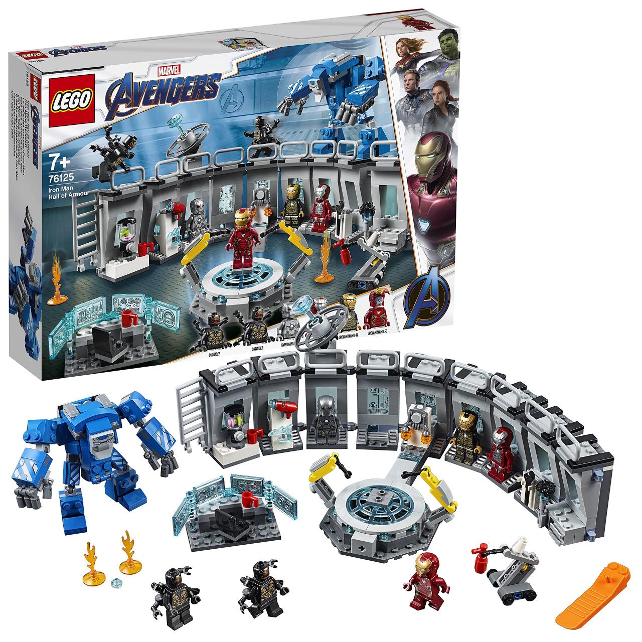 Amazon.Com: Lego 76125 Super Heroes Marvel Avengers Iron Man Hall Of Armor,  Modular Lab With 6 Marvel Universe Minifigures, Playset : Lego: Toys & Games