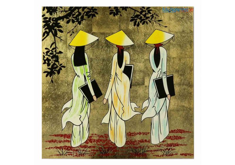 Tranh Ba Cô Gái Áo Dài Mnv-Sma355