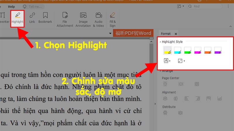 Cách Tô Màu Tài Liệu, Highlight Text Trong Pdf Cực Đơn Giản, Chi Tiết