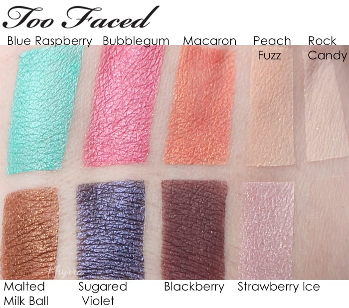 Too Faced Sugar Pop Palette Review - Swatches On Pale Skin