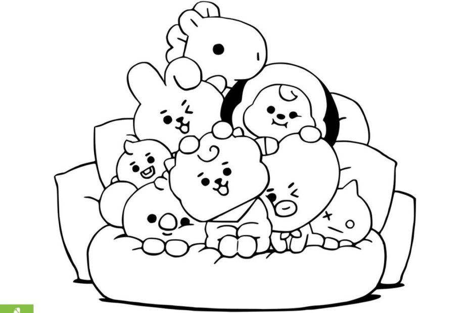 Tổng Hợp Tranh Tô Màu Bt21 Không Màu - Jadiny