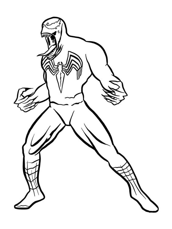 Bộ 27+ Tranh Tô Màu Venom Đẹp Nhất Bé Nào Cũng Mê