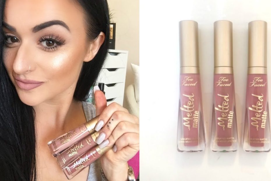 Too Faced Melted Matte Liquid Lipstick | Demo & Review - Youtube