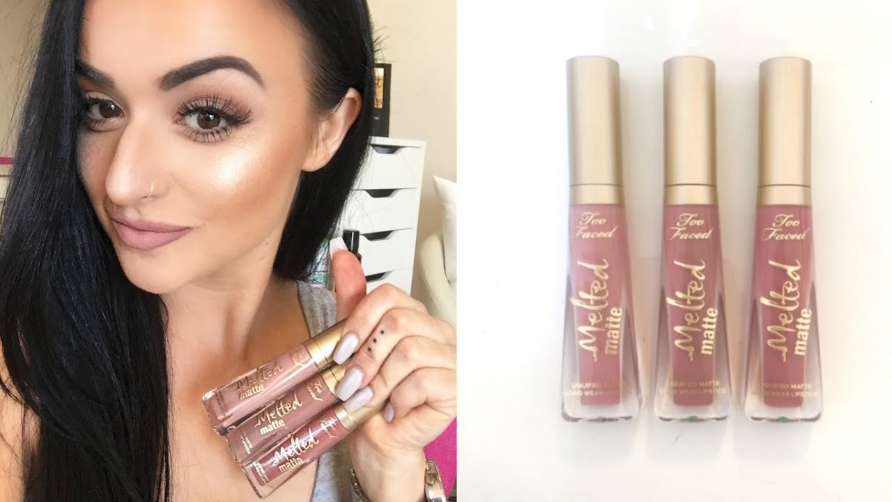 Too Faced Melted Matte Liquid Lipstick | Demo & Review - Youtube