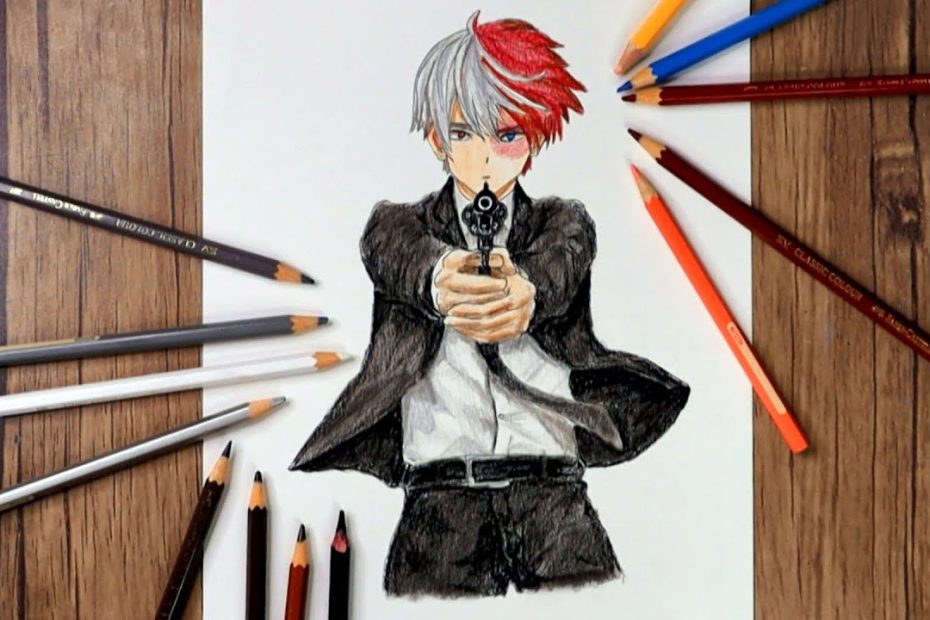 How To Draw Shoto Todoroki | Shooting With A Gun | My Hero Academia -  Youtube