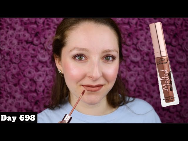 Too Faced Melted Matte-Tallic Lipstick In Faking It Swatch & Review -  Youtube