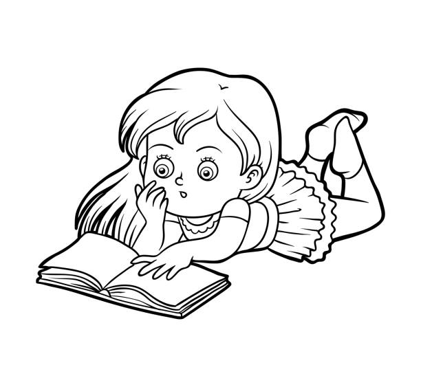 Tô Màu Sách Cô Gái Trẻ Đọc Sách Hình Minh Họa Sẵn Có - Tải Xuống Hình Ảnh  Ngay Bây Giờ - Trẻ Em - Tuổi, Tô Màu, Đọc - Istock