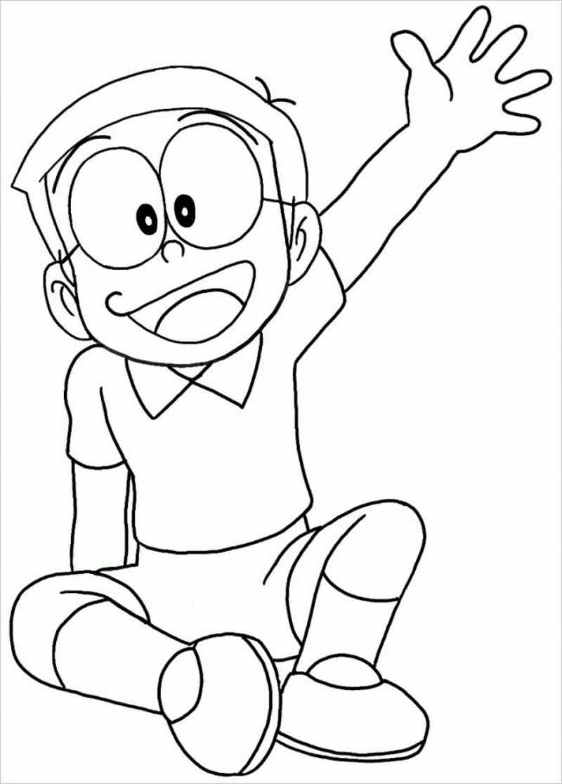 Top Tranh Tô Màu Nobita Ngộ Nghĩnh Cho Bé Tập Tô Tại Nhà