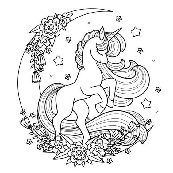 Bộ 25+ Tranh Tô Màu Kỳ Lân Unicorn Đáng Yêu, Dễ Thương Dành Riêng Cho Bé
