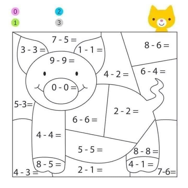 Tranh Tô Màu Toán Tư Duy Cho Trẻ 5 Tuổi - Mầm Non
