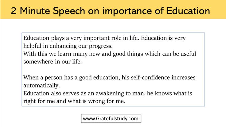 2 Minute Speech On Importance Of Education In 2023 | Importance Of  Education, Education, Speech