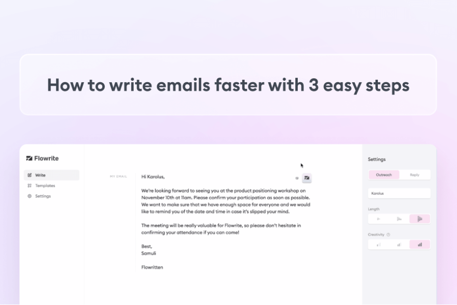 How To Write Emails Faster With 3 Easy Steps