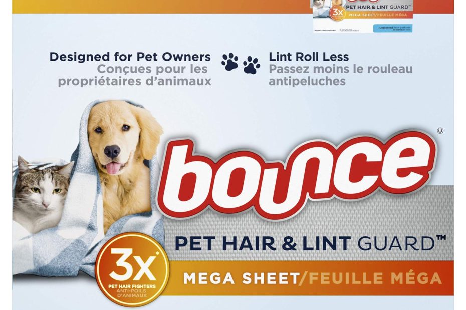 Amazon.Com: Bouce Bounce Pet Hair And Lint Guard Mega Dryer Sheets For  Laundry, Fabric Softener With 3X Pet Hair Fighters, Unscented,  Hypoallergenic, 120 Count : Health & Household