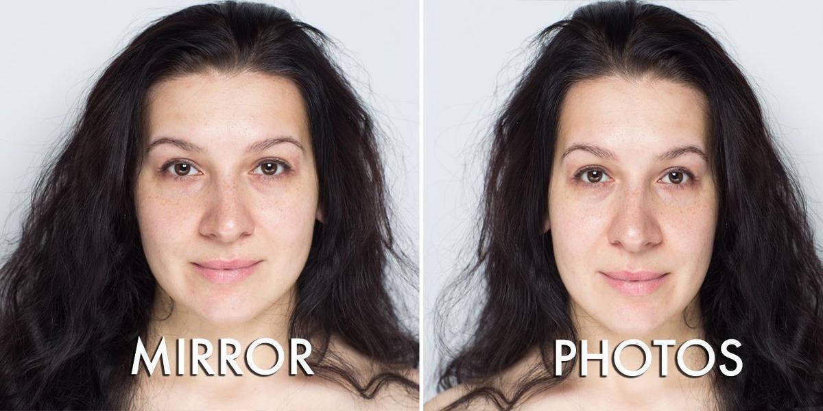 Here's why you look better in mirrors than you do in pictures - Upworthy Here'S Why You Look Better In Mirrors Than You Do In Pictures - Upworthy