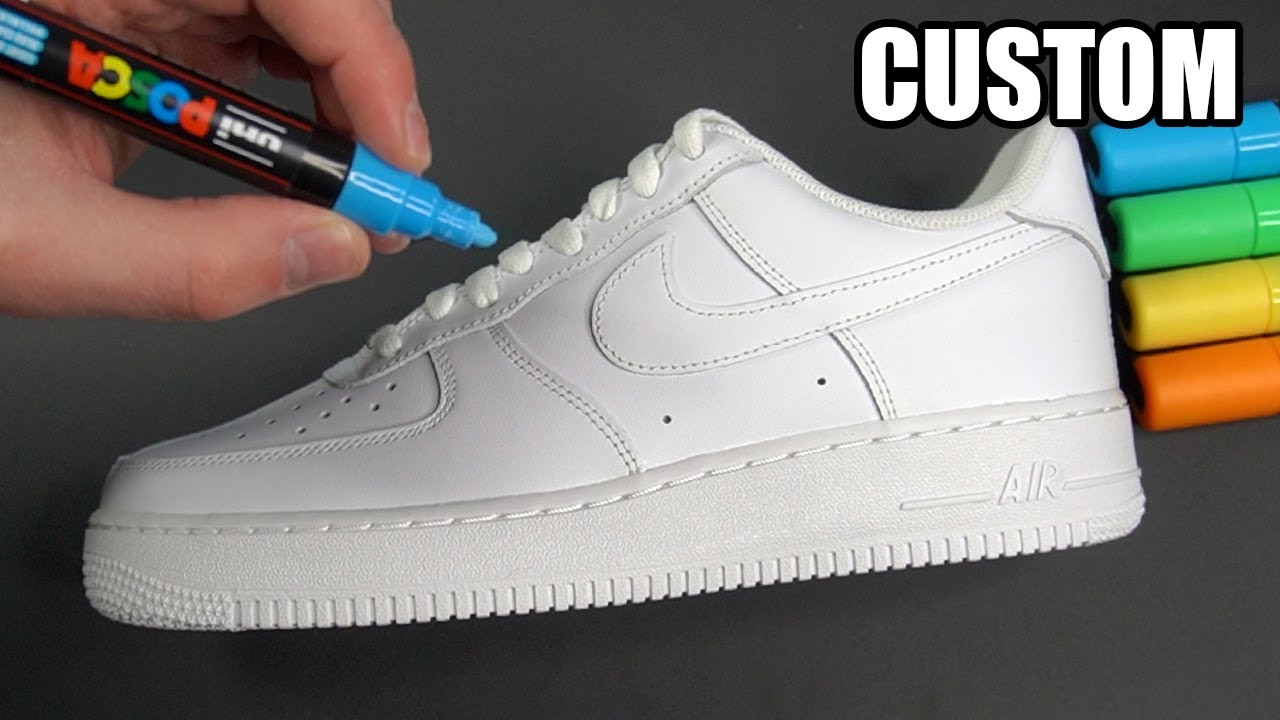 CUSTOM AIR FORCE 1 👟🎨 WITH POSCA MARKERS !! - YouTube Custom Air Force 1 👟🎨 With Posca Markers !! - Youtube