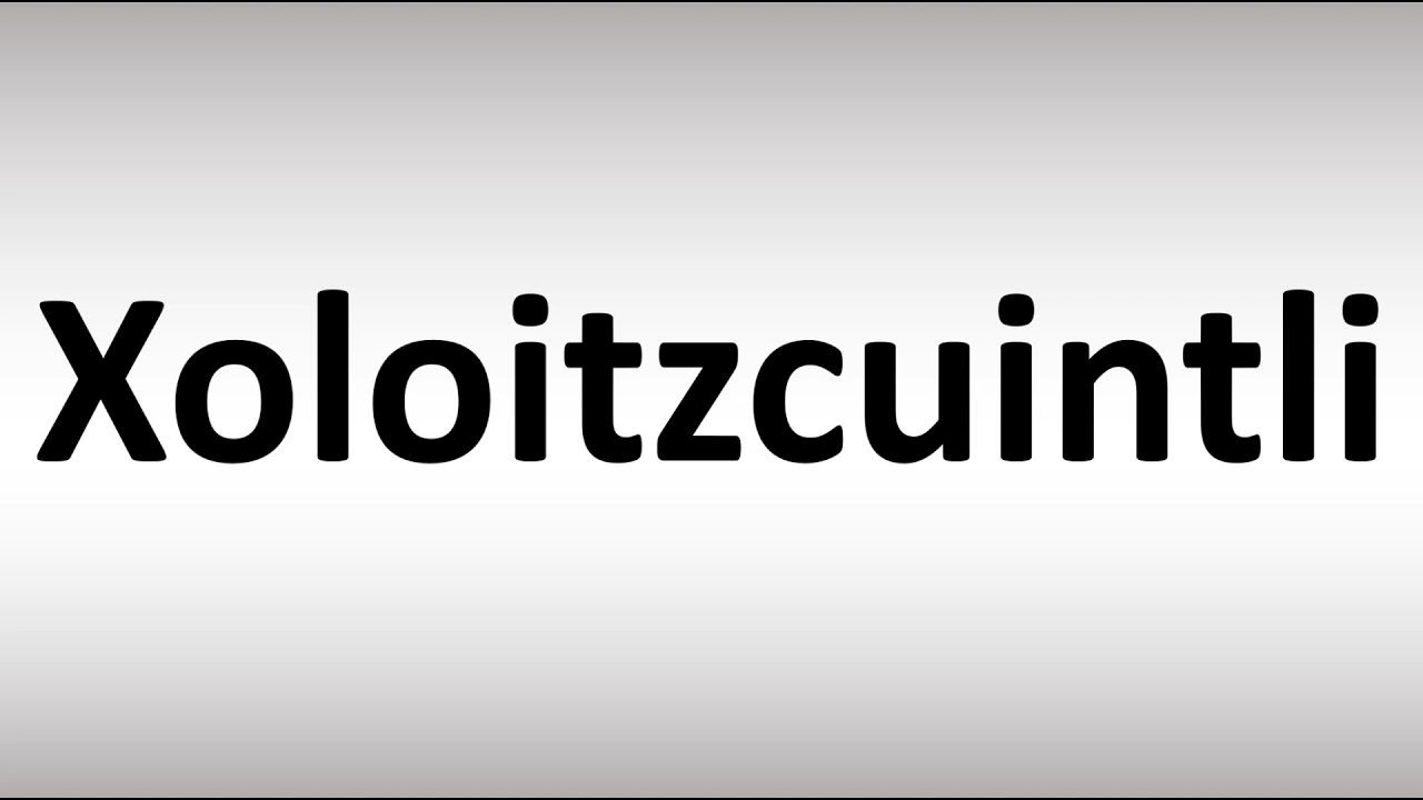 How To Pronounce Xoloitzcuintli - Youtube