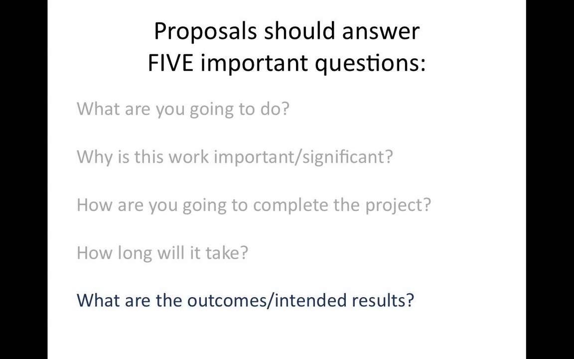 Writing Project Proposals - YouTube Writing Project Proposals - Youtube