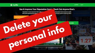 How To Remove Your Personal Information From Mylife.Com