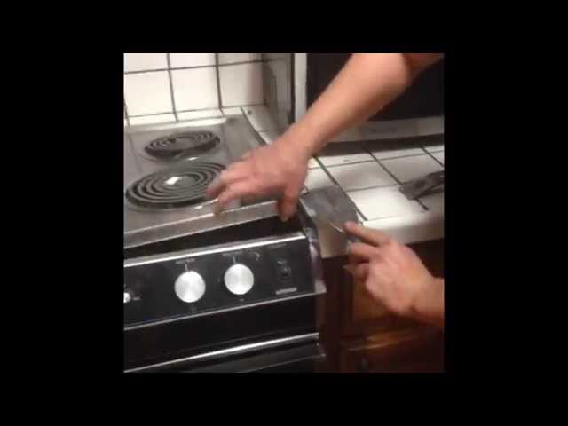 How To Remove Built In Drop In Stove Range (And Convert Cut For A Freestanding  Stove) - Youtube