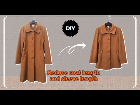 코트 기장 줄이기/길이 수선/소매 줄이기/옷수선/간단한방법/Reduce coat length / reduce sleeve length / repair clothes