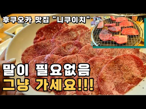 [4K]  후쿠오카 여행 소고기 추천 맛집 니쿠이치 ㅣ 가성비 ㅣ 하카타 ㅣ 야키니꾸 ㅣ 焼肉 肉いち 博多